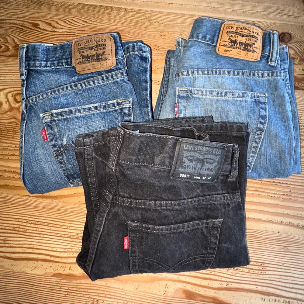 Levi's 505 & 514 jeans bundle boy's sz 14 Reg EUC